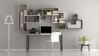 طرح کتابخانه دیواری